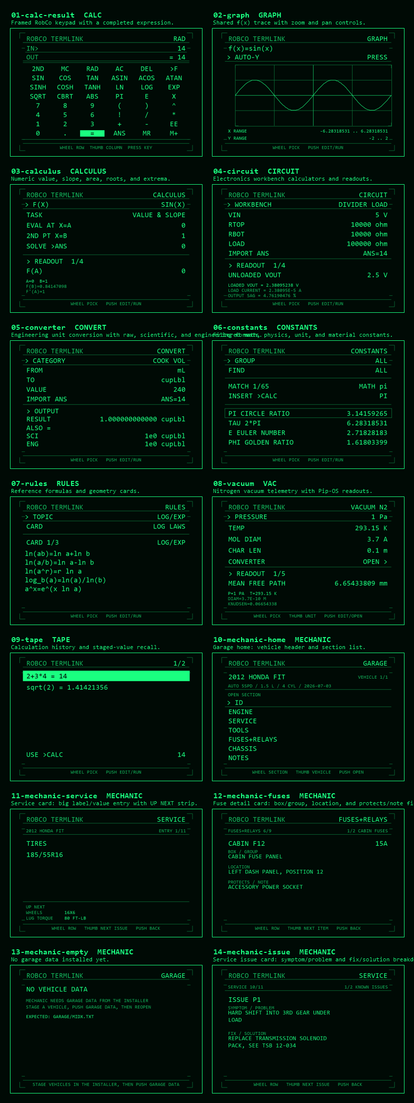 RobCo Engineering screen previews